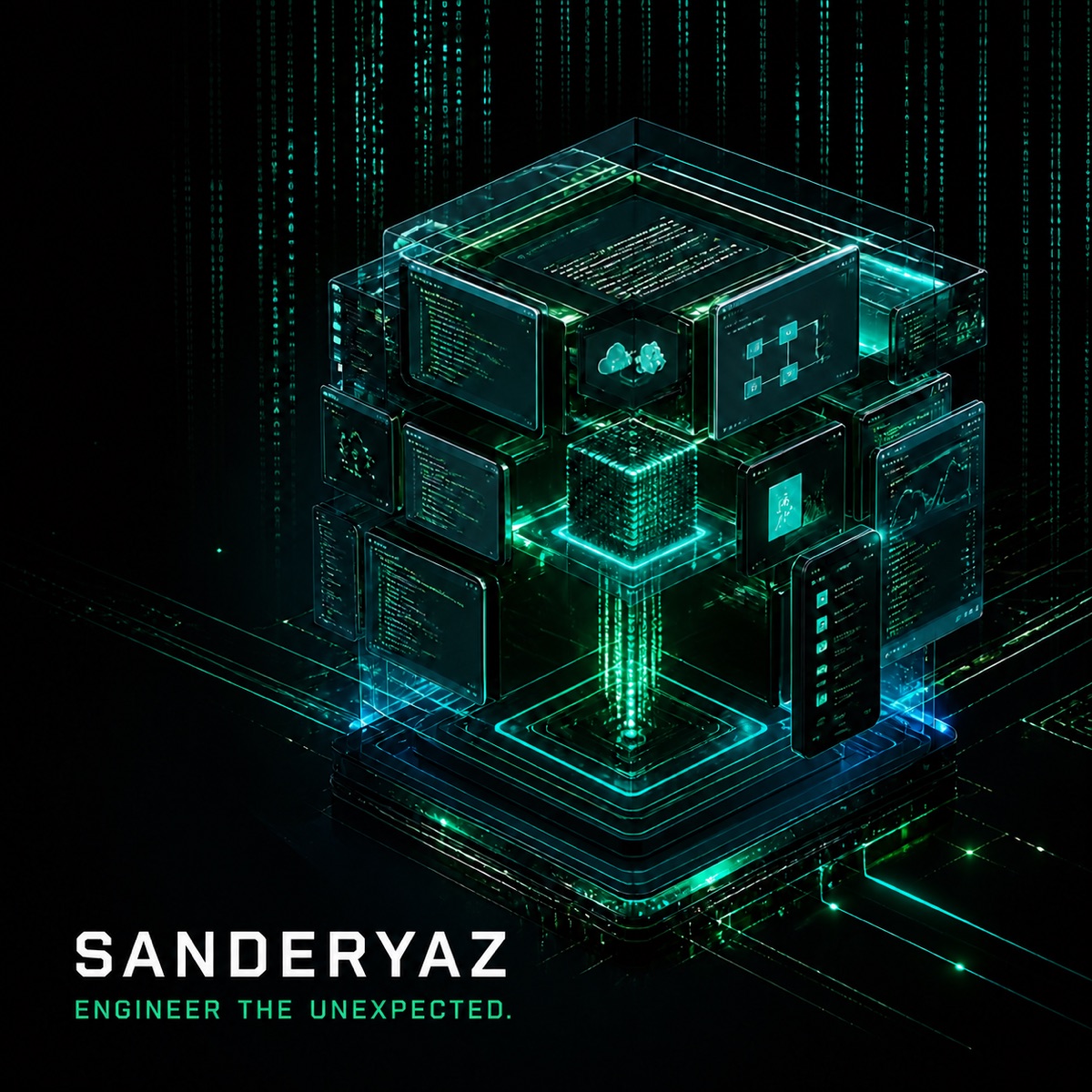 SanderYaz Engineer the Unexpected full-stack ve AI kampanya görseli