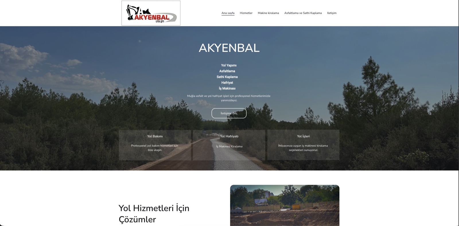 Akyenbal Metal üretim firması web sitesi