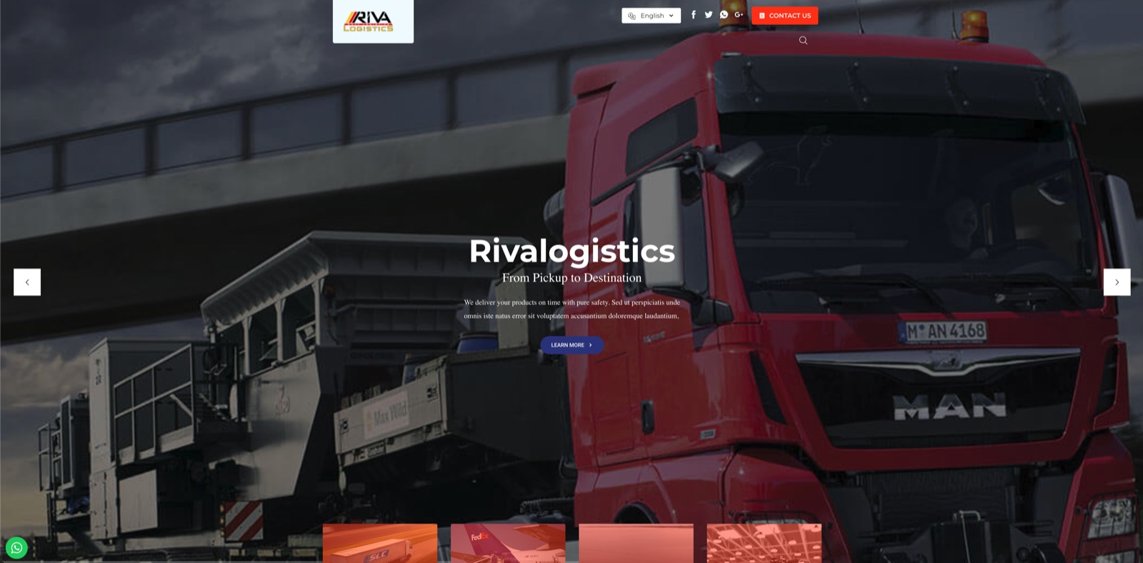 Riva Logistics uluslararası lojistik web sitesi