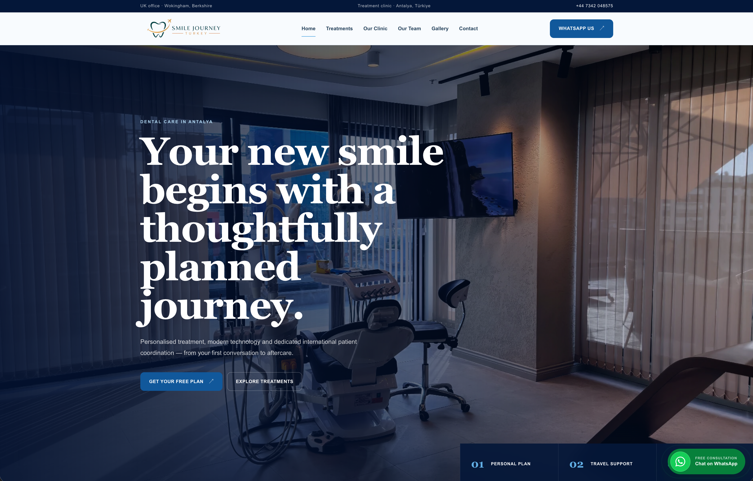 Smile Journey Turkey dental sağlık turizmi web sitesi